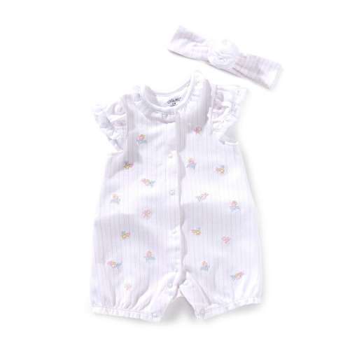 Little Me Baby Girls 3-12 Months Short-Sleeve Ditsy-Floral-Printed Romper