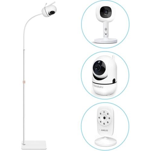 Adjustable Height Baby Monitor Floor Stand Holder for Hellobaby HB6550 HB65/HB66/HB248 Baby Monitor and Also Compatible with The Nanit Pro Smart Baby Monitor & Flex Stand