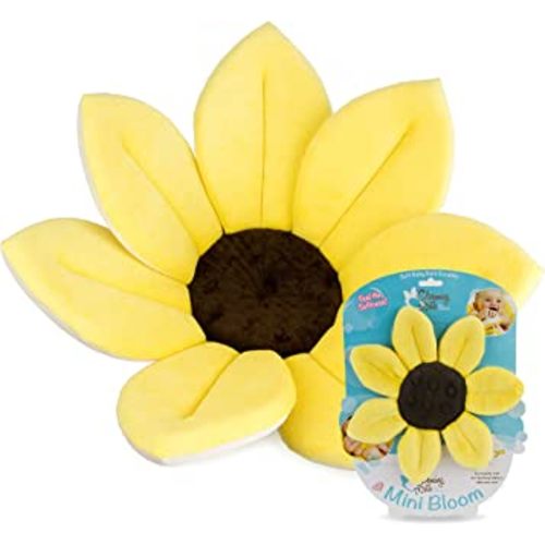 Blooming Bath Baby Bath Seat - Baby Tubs for Newborn Infants to Toddler 0 to 6 Months and Up - Baby Essentials Must Haves - The Original Washer-Safe Flower Seat (Original, Yellow + Scrubbie)