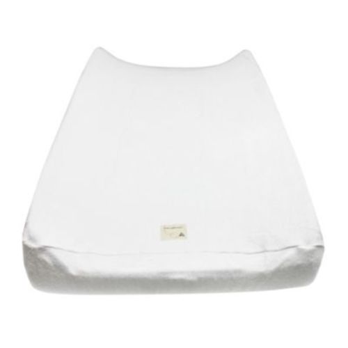 Burt's Bees Baby® 100% Organic Cotton Knit Terry Changing Pad Cover in Cloud - WHITE - CHANGING PAD COVER