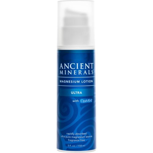 Ancient Minerals Magnesium Lotion Ultra with MSM pure genuine Zechstein magnesium lotion for topical application (5oz)