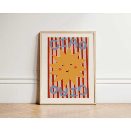 Ciao Sun Print, Unframed, 11x14