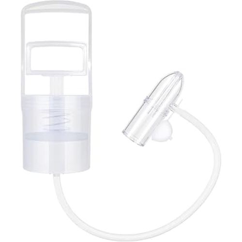 Nasal Aspirator for Baby, Baby Nose Sucker, Booger Sucker with Hand Pump and Non-Invasive Tip to Clear Clogged Passages and Boogers (Translucent White, Standard)