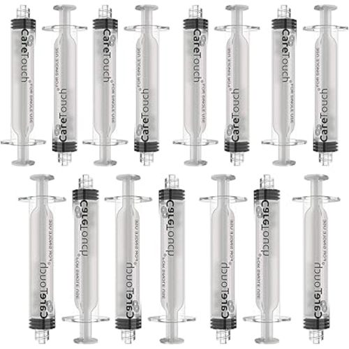 Care Touch Oral Syringe - Syringes with Covers by Care Touch - Medicine Syringes for Children 10ml - Great for Oral Medicine and Home Care, 10 Ml, 15 Count (Pack of 1)