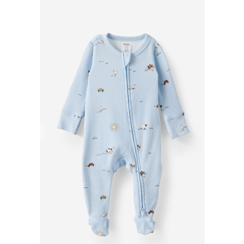 Littlie Organic Long Sleeve Zip All In One Romper