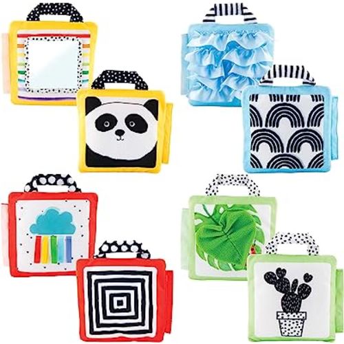 Sassy Reversible Soft Sensory Activity Panels, 4Count, Ages 0+