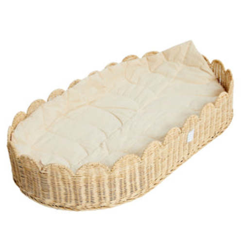 Baby Changing Basket "FLORENCE" Handmade & Natural Changing Pad-By BEBE BASK® – BEBE BASK