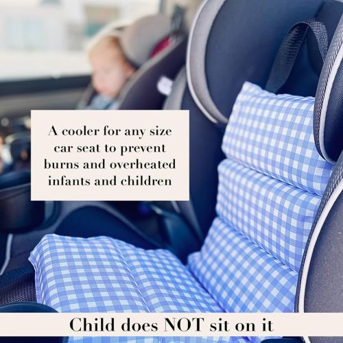 Original Car Seat Cooler Washable Insulated Ice Pack Infant Car Seat Cooling Cushion Mat for Hot Weather Multifunctional Baby Cooling Pad (Gingham)