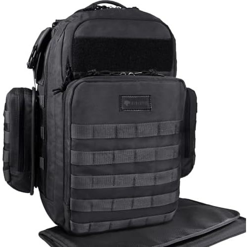 Dinictis Dad Diaper Bag, Mens Diaper Bag Backpack with Diaper Changing Mat, Military Diaper Backpack