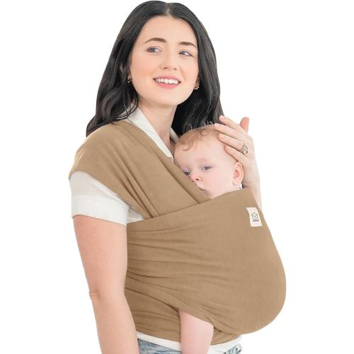 KeaBabies Baby Wrap Carrier - All in 1 Original Baby Carrier Newborn To Toddler Sling, Easy to Wear, Hands Free Bonding, Lightweight, Breathable Infant Wraps (Warm Hearth)