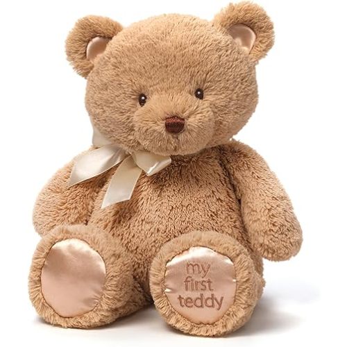 Baby GUND My First Teddy Bear, Ultra Soft Animal Plush Toy for Babies and Newborns, Tan, 15”