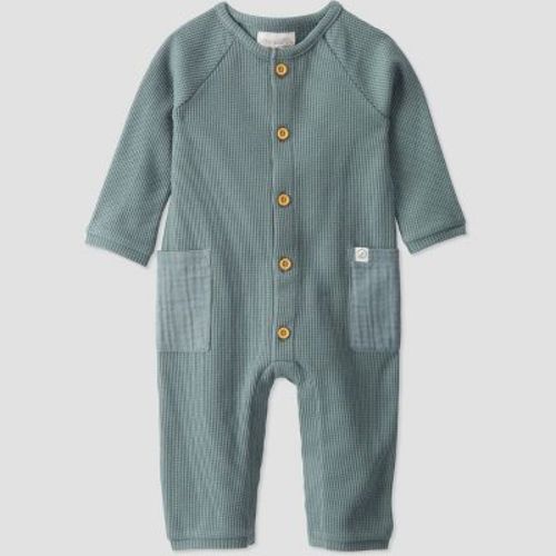 Little Planet By Carter's Organic Baby Waffle Romper - Gray Newborn