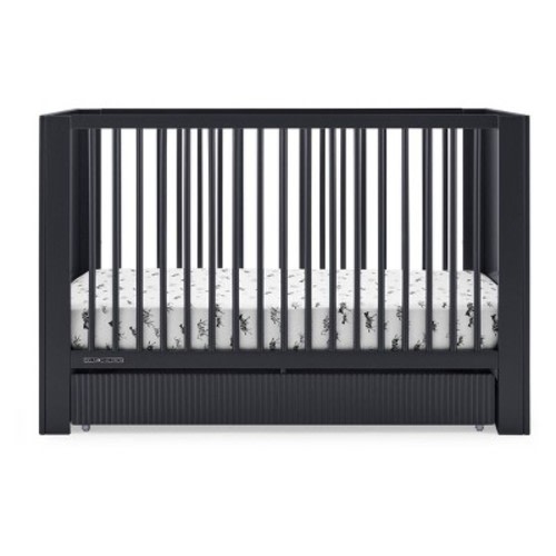 Delta Children Cassie 4-in-1 Convertible Crib with Underdrawer - Greenguard Gold Certified, Color: Midnight Gray