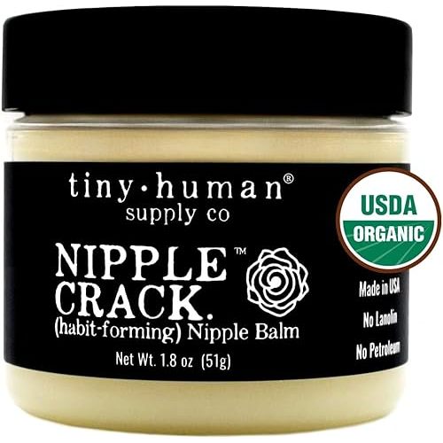 Organic Nipple Cream, Nipple Crack Lanolin Free Nipple Butter, Balm for Breastfeeding Mother, No Need to Wash Off, Safe for Baby and Mama