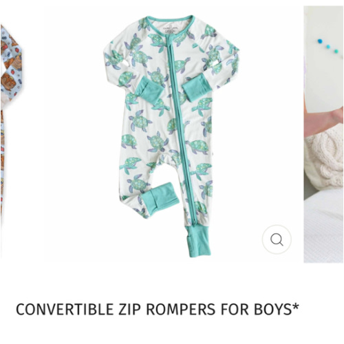 Convertible Zip Rompers for Boys*