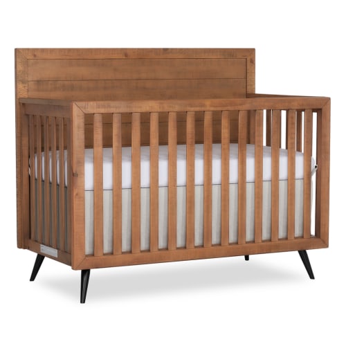 Evolur Stilnovo Mid Century 4-In-1 Convertible Crib in Sugarcane