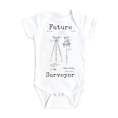NOFO VIBES Surveyor Patent - Baby Boy Girl Clothes Infant Bodysuit Funny Cute Newborn