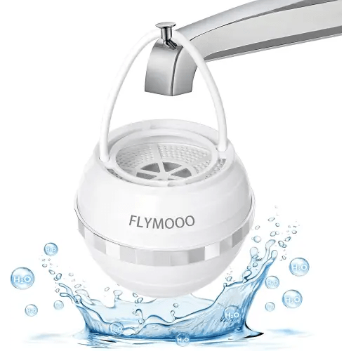 Water Filter for Tub Faucet - 8 Stages Bathtub Water Filter Reduces Contaminants for Softer, Smoother Skin - 2,500 Gallons of Filtration, BPA Free (White)