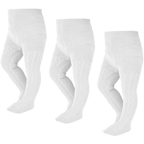 EPEIUS Baby Girl Tights Thick Cable Knit Leggings Stockings Cotton Pantyhose for Newborn Infant Toddler 3/4/5/6 Pack