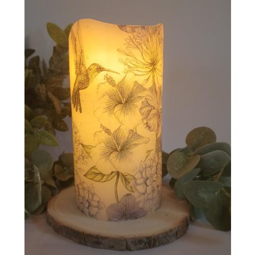 HUMMINGBIRD FLAMELESS CANDLE W/Timer/Hummingbird Candle/Hummingbird/Bird Candle/Birds/Night Light/Housewarming Gift/Birthday Gift