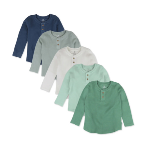5-Pack Waffle Henley | Honest Baby Clothing
