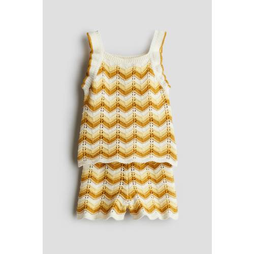 2-PIECE COTTON POINTELLE-KNIT SET