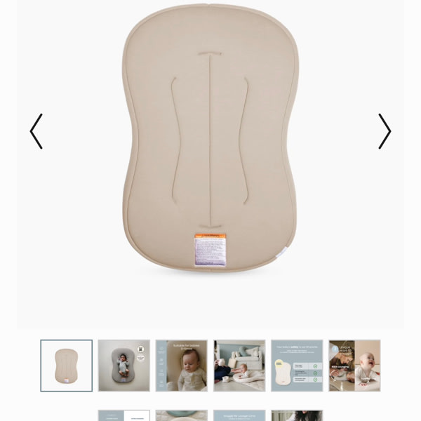 Lounger Curve + Muslin Cover Set | Birch