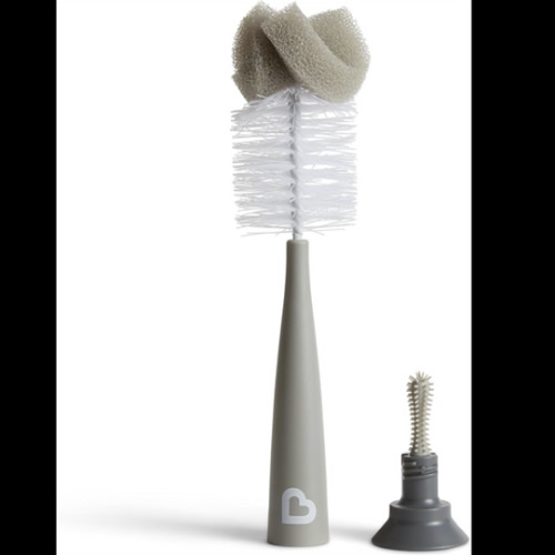 Munchkin® Sponge™ Bottle Brush, Modern Design, 2 Pack, Grey
