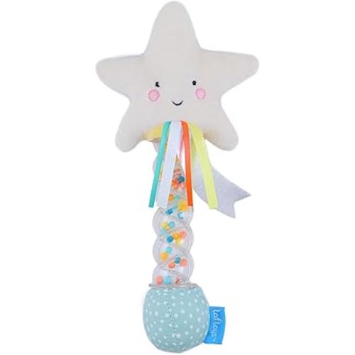 Taf Toys Star Rainstick Rattle, Musical Shake & Rattle Rainmaker Toy, Musical Instrument for Babies and Toddlers for Sensory and Motor Skills Development