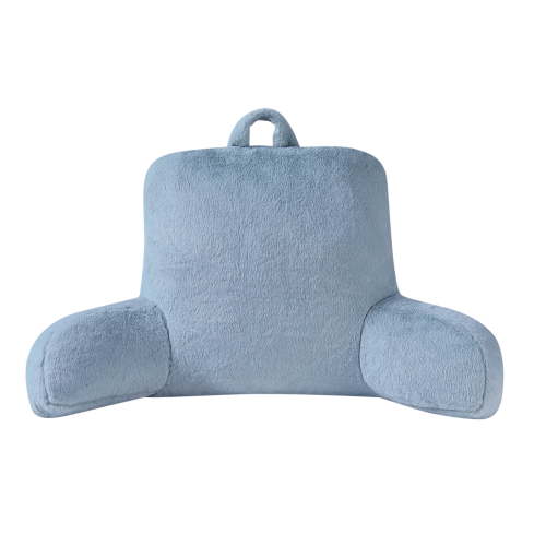 Mainstays Faux Fur Plush Backrest Pillow, Specialty Size, Blue