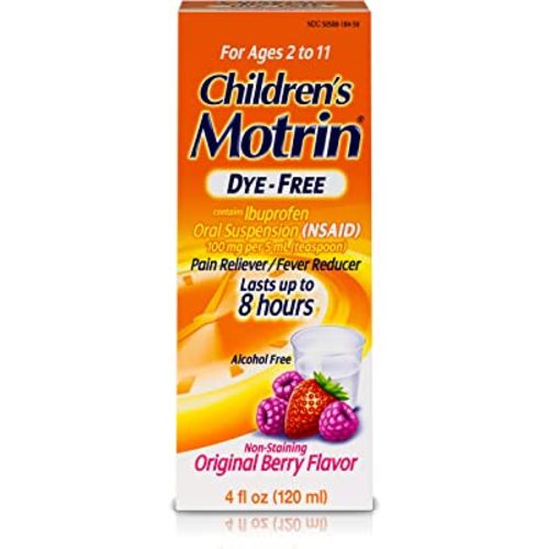 Children's Motrin Oral Suspension Medicine for Kids, 100mg Ibuprofen, Berry Flavored, 4 fl. oz