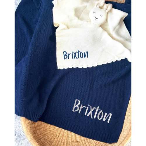 Baby's First Cuddle Set-Custom Blanket with Bunny Lovey.