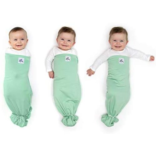 The Ollie Swaddle -- Helps to Reduce The Moro (Startle) Reflex -- Made from a Custom Designed Moisture-Wicking Material (Meadow)