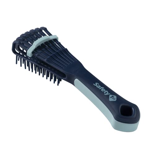 Safety 1st Universal Locks Detangling Brush, Slide adjusts Width of bristles to Gently Brush All Hair Types, from Long and Thin to Thick and Curly, Blue