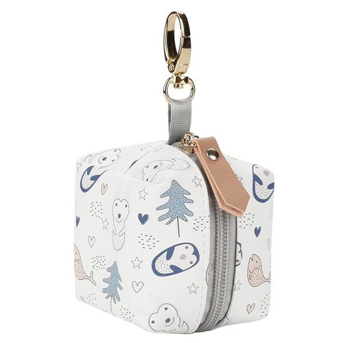 Multifunctional Pacifier Holder Bag PU Leather Pacifier Case Bag Waterproof Pacifier Storage Container Holds 2 Pacifiers Pacifier Holder With Clip Pacifier Case Bag Holds 2 Pacifiers For Outdoor