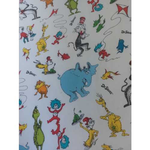 Dr. Seuss Inspired Fitted Crib Sheet / Cat in Hat Crib Bedding / Horton / Thing 1 Thing 2 / Sam I Am / Grinch / Crib Linen