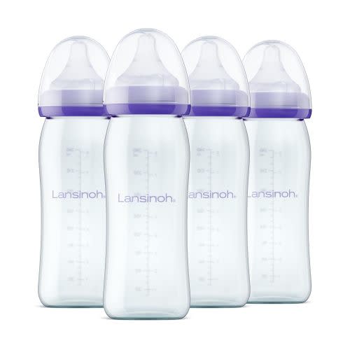 Lansinoh Anti-colic glass baby bottles