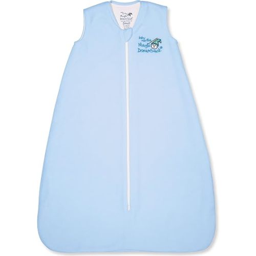 Baby Merlin's Magic Dreamsack - Microfleece Wearable Blanket Baby Sleep Sack - Transition Sleep Sack for 6-12 Months Babies - Promotes Restful Sleep and Liberty of Movement - Blue