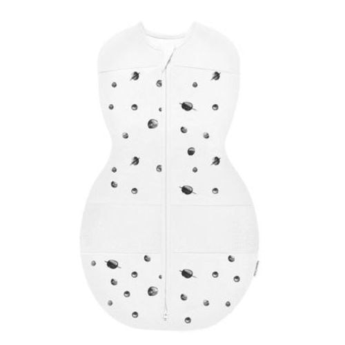 Happiest Baby Sleepea Sack Swaddle Wrap - Gray Melange With Planets - S