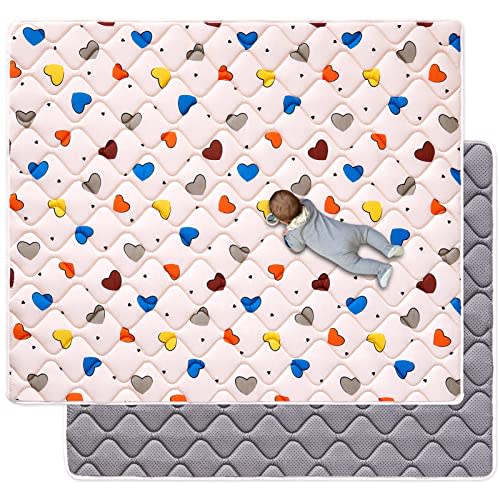 Premium Foam Baby Play Mat 79" X 55", Extra Large Activity Playmats for Babies,Toddlers, Infants, Soft Thicker Sponge Baby Mat for Floor, Play & Tummy Time, Machine Washable for Easy Care