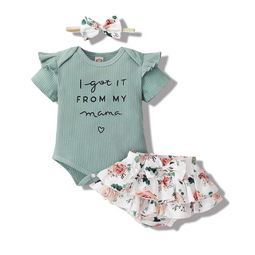Mioglrie Newborn Infant Baby Girl Clothes Romper Shorts Set Floral Summer Outfits Cute Baby Clothes Girl