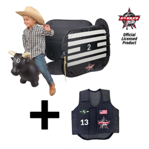 Lil' Bucker® Bull/PBR® Chute & PBR® Rider Vest Bundle