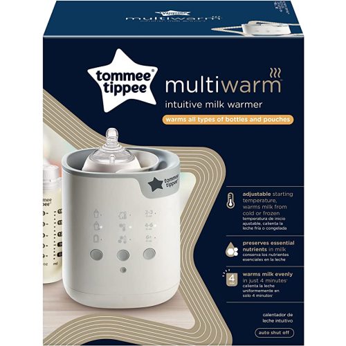 Tommee Tippee Multiwarm Intuitive Bottle Warmer, Warms Baby Feeds to Body Temperature in Minutes, Automatic Timer, White