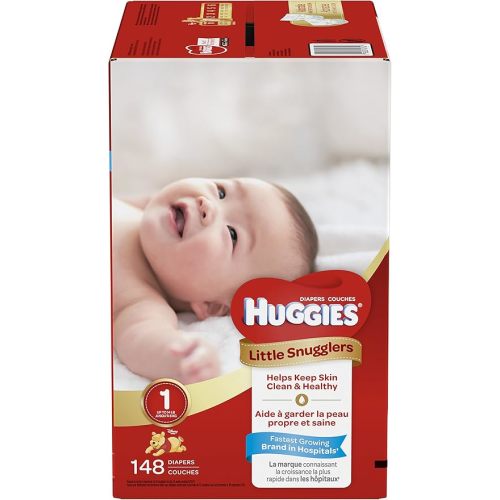 Huggies Little Snugglers Baby Diapers, Size 1, 148 Count, GIANT PACK (Packaging May Vary)