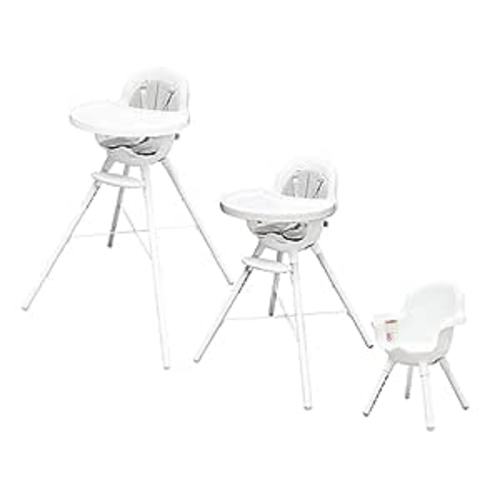 Boon GRUB Adjustable Baby High Chair - Convertible Toddler Chair for Babies and Toddlers 6 Months to 6 Years - Dishwasher Safe - White : Baby