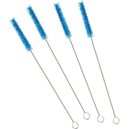 Dr. Brown’s Natural Flow® Reusable Baby Bottle Vent System and Reservoir Cleaning Bristle Brush, BPA Free, Blue Brushes, 4-Pack