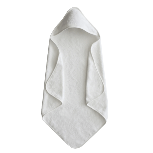 Organic Cotton Baby Hooded Towel - Pearl