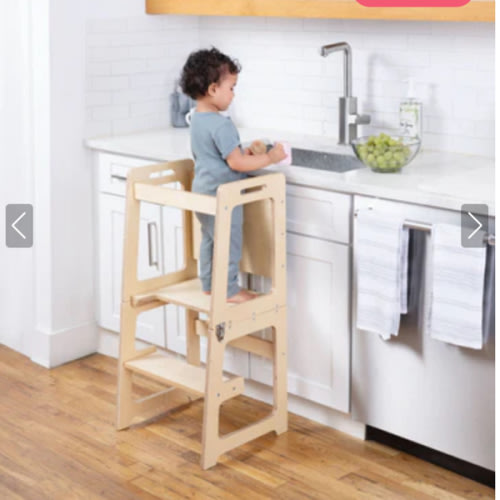 Date - 4 in 1 Kitchen Tower, Desk, Step Stool and Chalkboard