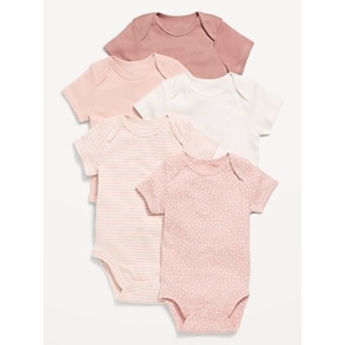 Unisex Short-Sleeve Bodysuit 5-Pack for Baby | Old Navy