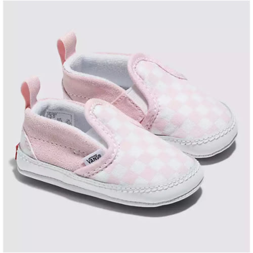 Infant Slip-On V Crib Checkerboard Shoe